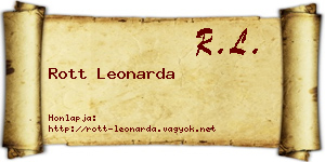 Rott Leonarda névjegykártya